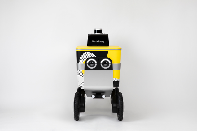 Illustration for article titled Postmates Builds Minion-Esque Delivery Bot That Maybe You Won’t Try to Kill on Sight
